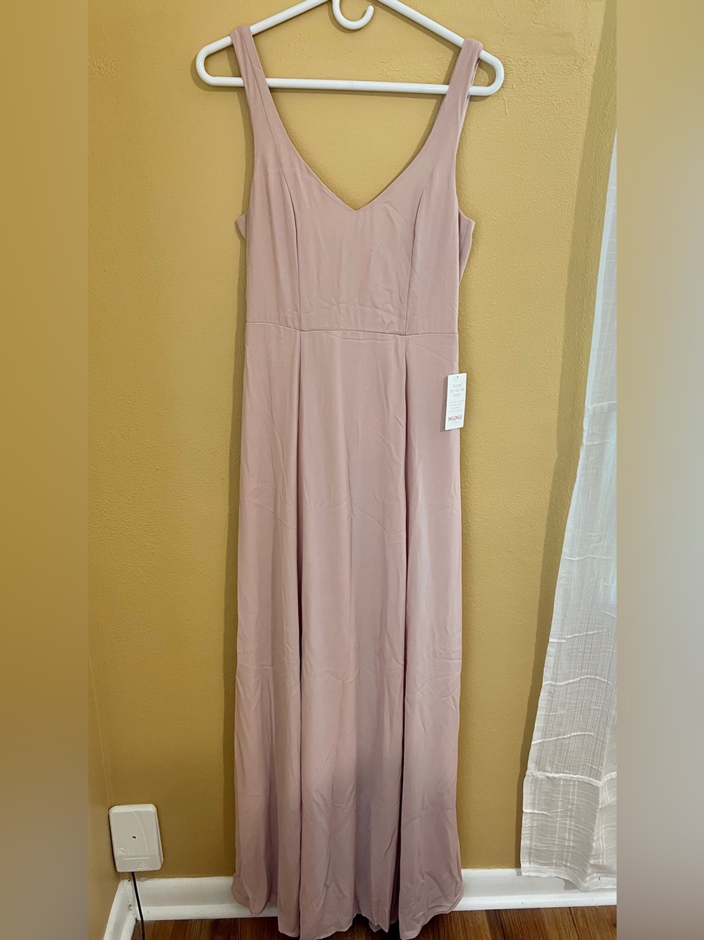 Show Me Your MuMu Jenn Maxi Dress - Dusty Blush Crisp - Size M